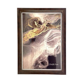 Rama foto ezra a4  format 21 x 29.7 cm maro suport pentru birou